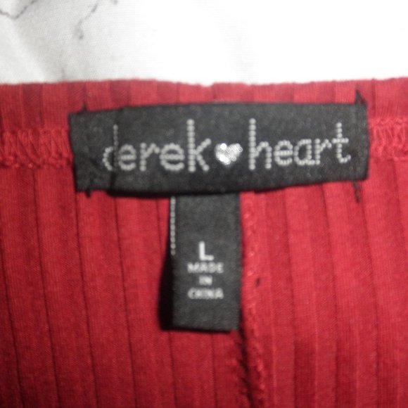 Red Derek Heart Off the Shoulder Dress Size L - Picture 3 of 3